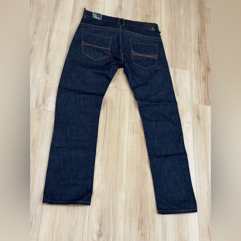 NWT Black Brand Men's Deep Indigo Low Rise Slim Straight Jeans - Picture 5 of 6